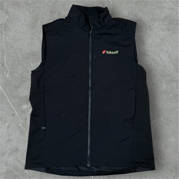 Arc’teryx Atom LT Vest Men’s Size Large Black Full Zip Corporate Logo Stains - Picture 1 of 14